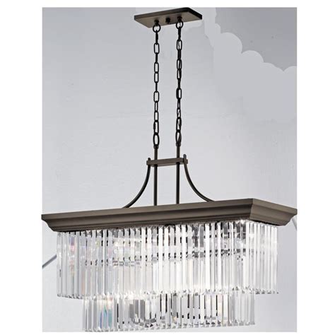 Kichler Emile 12-Light Olde Bronze Modern/Contemporary Crystal Linear Chandelier at Lowes.com