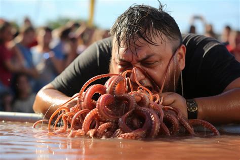 Annual National Live Octopus Eating Competition (San Antonio) : r/weirddalle