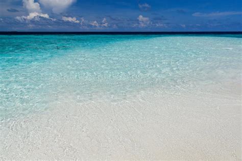 Maldives Beach with Blue Water Stock Image - Image of maldives ...