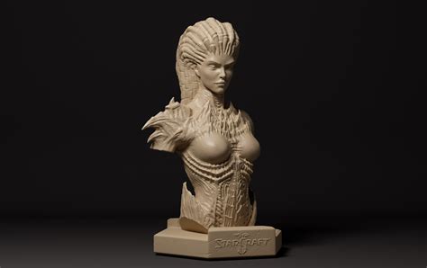 ArtStation - Queen of Blades - Sarah Kerrigan Bust | Resources