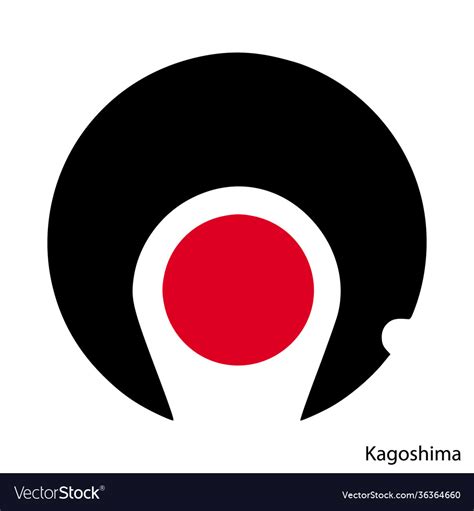 Coat arms kagoshima is a japan prefecture Vector Image