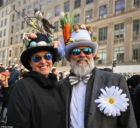 Stylish New Yorkers hold Easter bonnet parade featuring drag and outfit ...