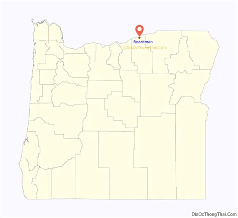 Map of Boardman city, Oregon - Thong Thai Real