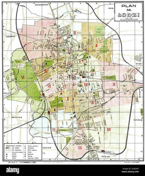 Lodz Map, Map of Lodz, Lodz Plan, Lodz Print, Lodz City Map, Lodz City ...