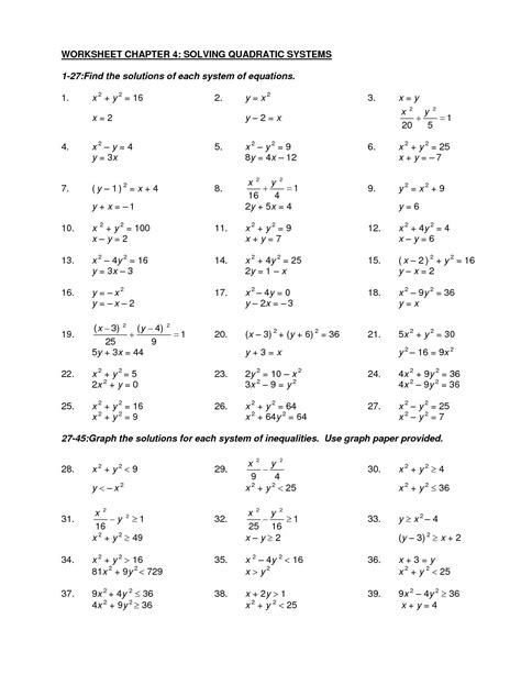 Quadratic Formula Practice Sheet