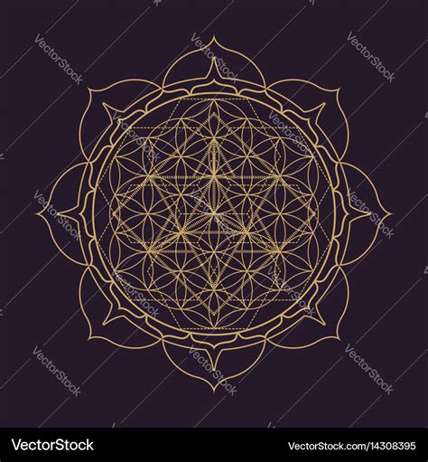 Mandala sacred geometry Royalty Free Vector Image