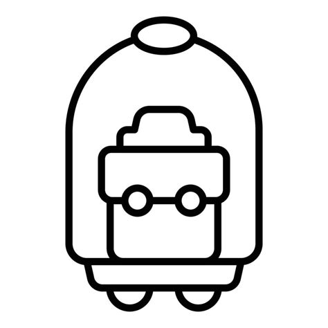 Luggage trolley design icon outline vector. Suitcase baggage 15089431 ...