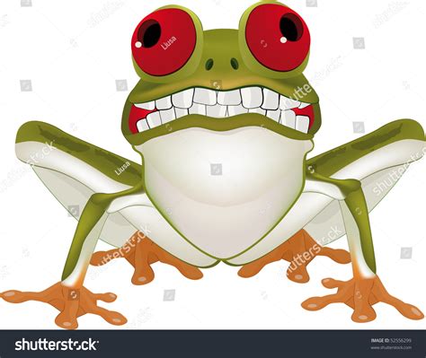 Smiling Frog With A Teeth Stock Photo 52556299 : Shutterstock