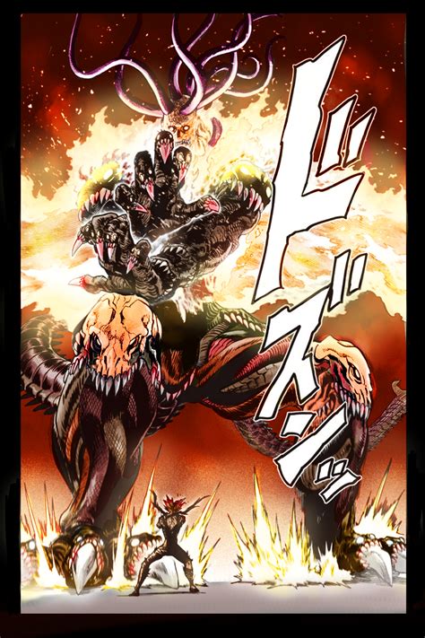 My take on Garou vs Orochi in Colour : r/OnePunchMan