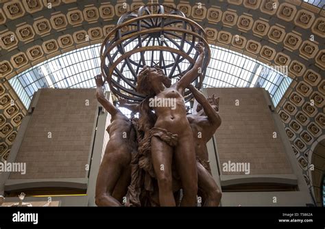 PARIS, FRANCE, MARCH 07, 2017 : architectural details of The Orsay ...