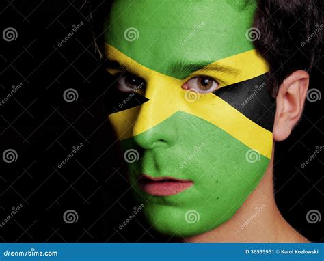 Flag of Jamaica stock image. Image of portrait, football - 36535951