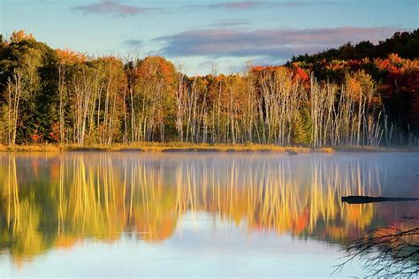 Fall colors at Council Lake, Hiawatha National Forest Photograph by ...