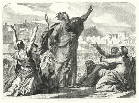 Jonah preaching in Nineveh stock image | Look and Learn