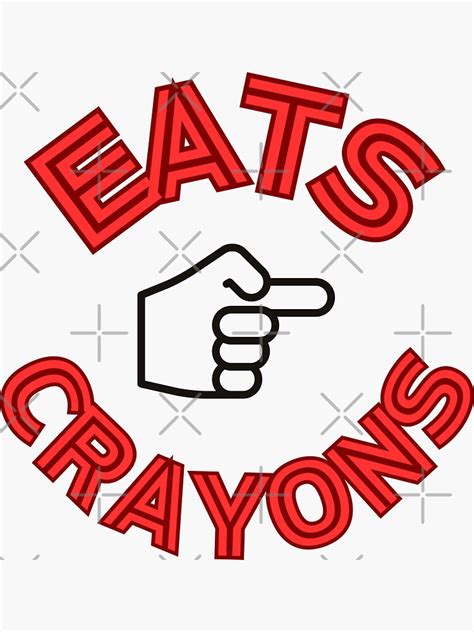 "Crayon Eater official crayon eater" Sticker for Sale by BukovskyART ...