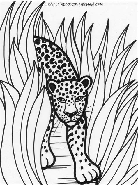 Jungle Animals Printable Coloring Pages - Printable Word Searches