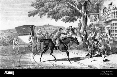 Dick Turpin Shoots Fellow Highwayman Tom King Stock Photo - Alamy