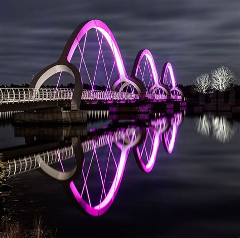 Europe's Longest Pedestrian Bridge Beautifully Illuminates Sweden's Sölvesborg Bay | Bridge ...