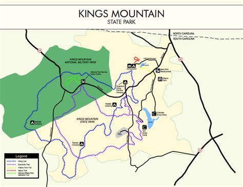 Kings Mountain State Park Map - Kings Mountain State Park SC USA • mappery