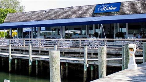 the restaurant is located at the end of the pier