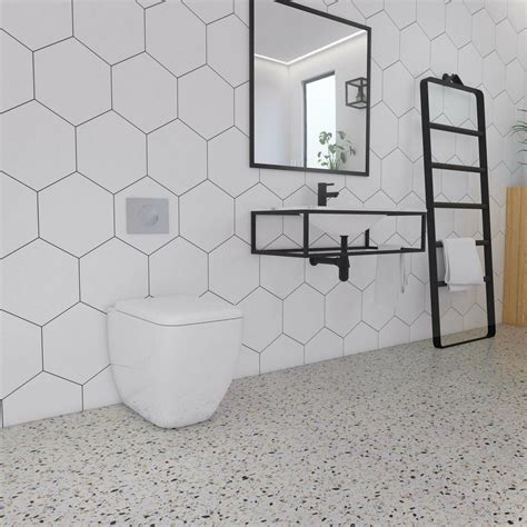 Apollo Hexagon White Wall & Floor Tile | Tile Mountain