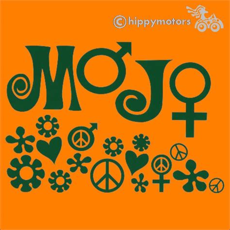 Mojo Austin Powers Decal made using durable colourfast vinyl.