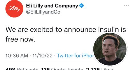 Eli Lilly fake 'insulin is free' tweet reveals pitfalls of Elon Musk's pay $8 for verification ...