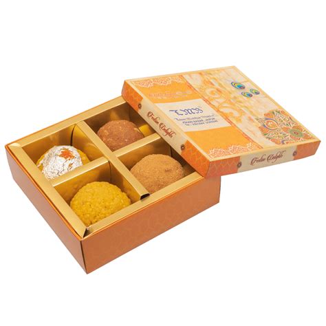 4 Pc Shahi Laddu Box - LMB Sweets