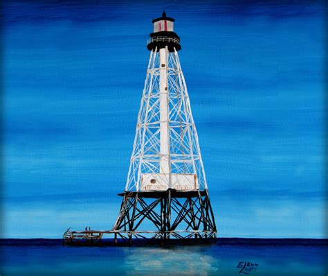 "Alligator Reef Lighthouse" | Lobster Trap Art