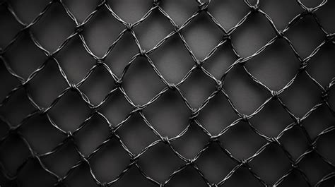 Premium AI Image | Black metal wire mesh closeup pattern