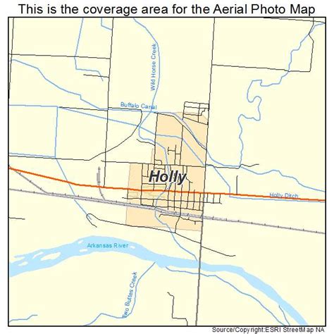 Aerial Photography Map of Holly, CO Colorado