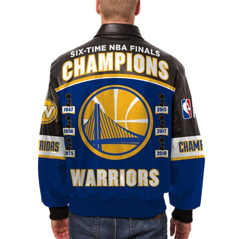 Golden State Warriors JH Design 2018 NBA Finals Champions Leather Logo Jacket – Royal | J.H ...