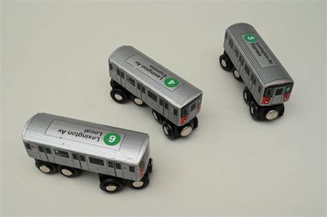 Munipals Muni Pals MTA 4 5 6 train Subway Wooden Trains 3 total ...