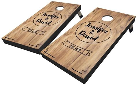 Custom Rustic Wedding Cornhole Boards Cornhole Boards | Etsy