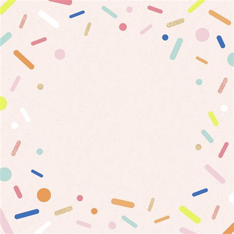 Pink sprinkles frame background, cute | Premium Vector - rawpixel