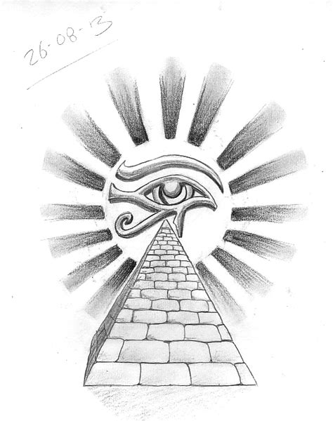 Egyptian Pyramid Tattoo Drawing