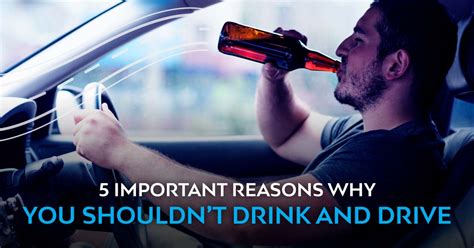 Here are 5 important reasons why you shouldn't drink and drive - Drink ...