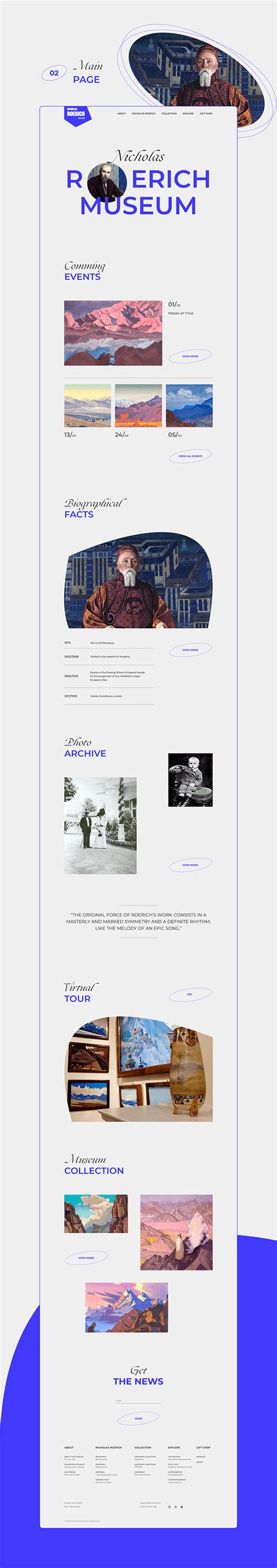 Nicholas Roerich Museum NY Website Concept :: Behance