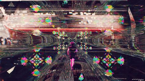 Wallpaper : cyberpunk, abstract, glitch art, world, psychedelic, Run ...