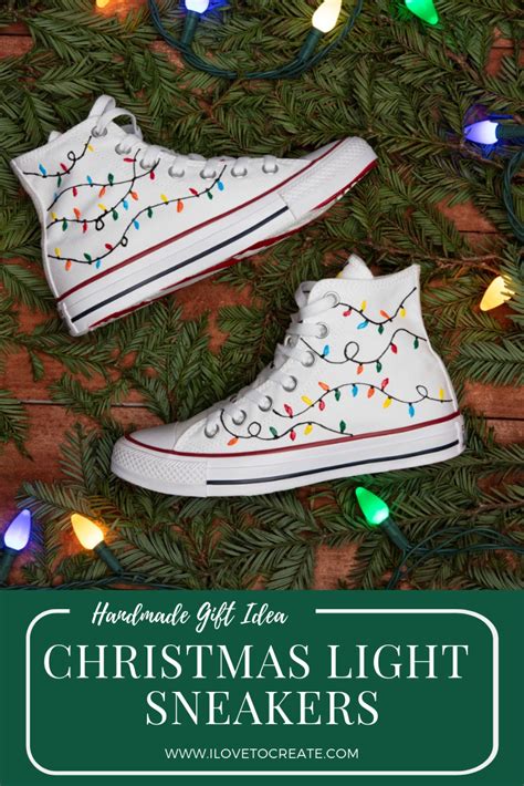 Christmas Lights Sneakers for Handmade Gifts | Christmas shoes diy, Painted shoes diy, Christmas ...