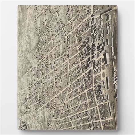 Vintage Pictorial Map of Concord NH (1875) Plaque | Zazzle