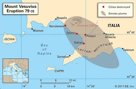 Mount Vesuvius Map Location