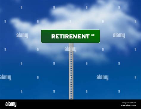 Retirement Road Sign Stock Photo - Alamy