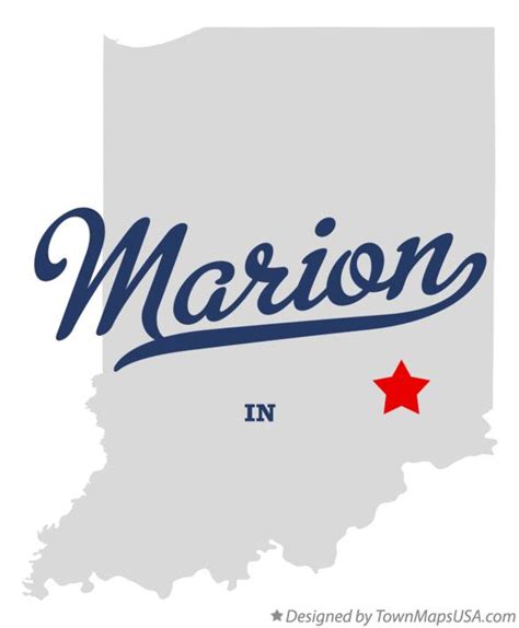 Map of Marion, Decatur County, IN, Indiana