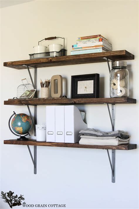 DIY Office Shelving - The Wood Grain Cottage