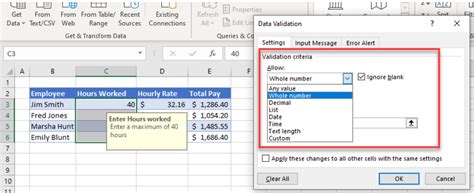 How to Change Data Validation in Excel & Google Sheets - Automate Excel