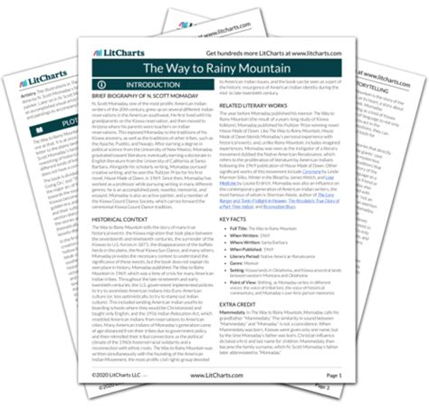 The Way to Rainy Mountain by N. Scott Momaday Plot Summary | LitCharts