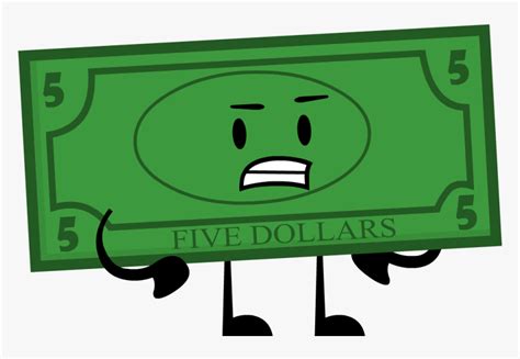 Five Graphic Library - Cartoon 5 Dollar Bill, HD Png Download - kindpng