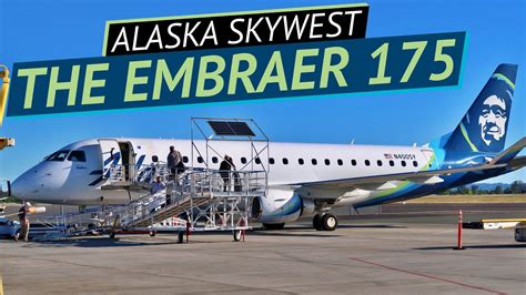 Alaska SkyWest E175 Economy Class - Santa Rosa to Seattle - YouTube