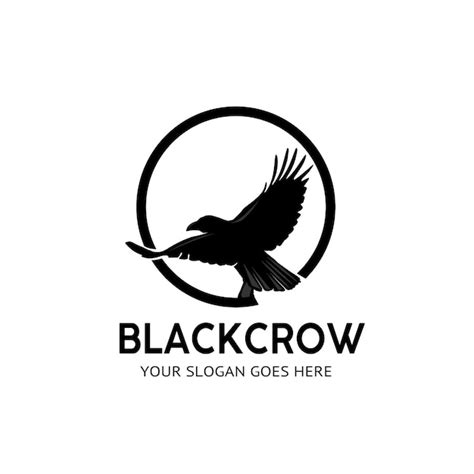 Premium Vector | Black crow logo vector