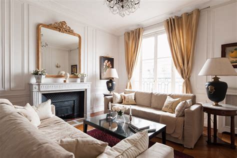 Sunlight streams in through the living room French windows | Parisian ...
